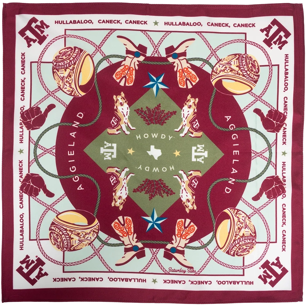 Saturday Silks Texas A&M Aggies Pocket Scarf