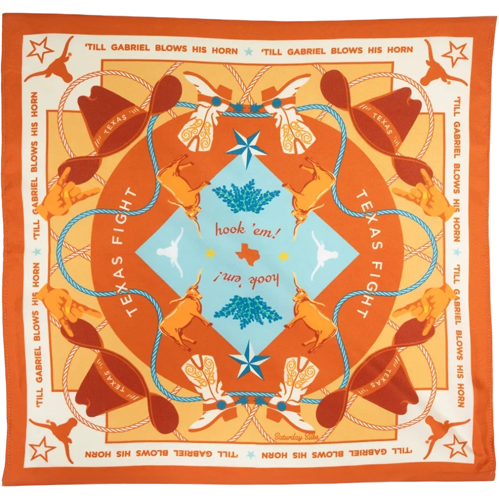 Saturday Silks Texas Longhorns Pocket Scarf