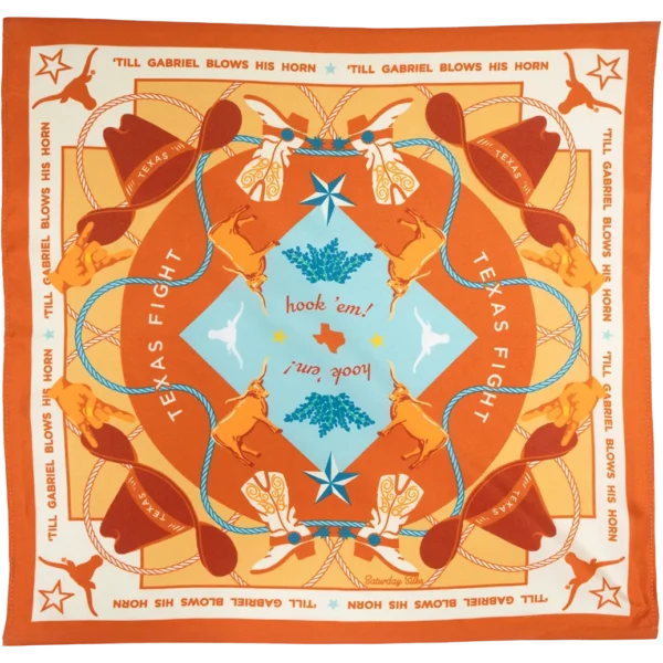 Saturday Silks Texas Longhorns Pocket Scarf