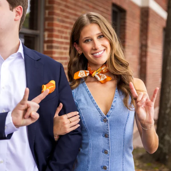 Saturday Silks Texas Longhorns Pocket Scarf2