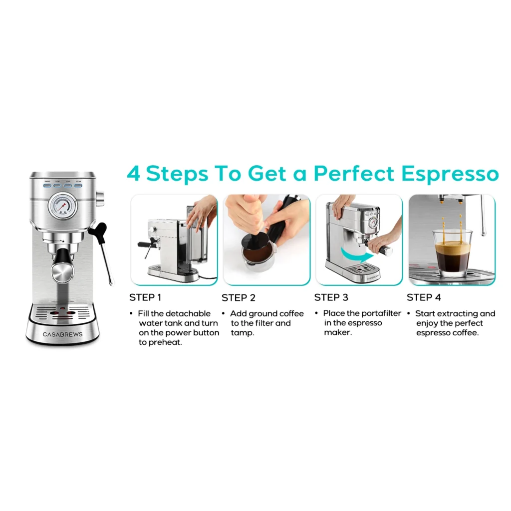 Casabrews  Espresso Machine - Stainless Steel