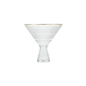 Fortessa Jupiter Clear Gold Rimmed Martini