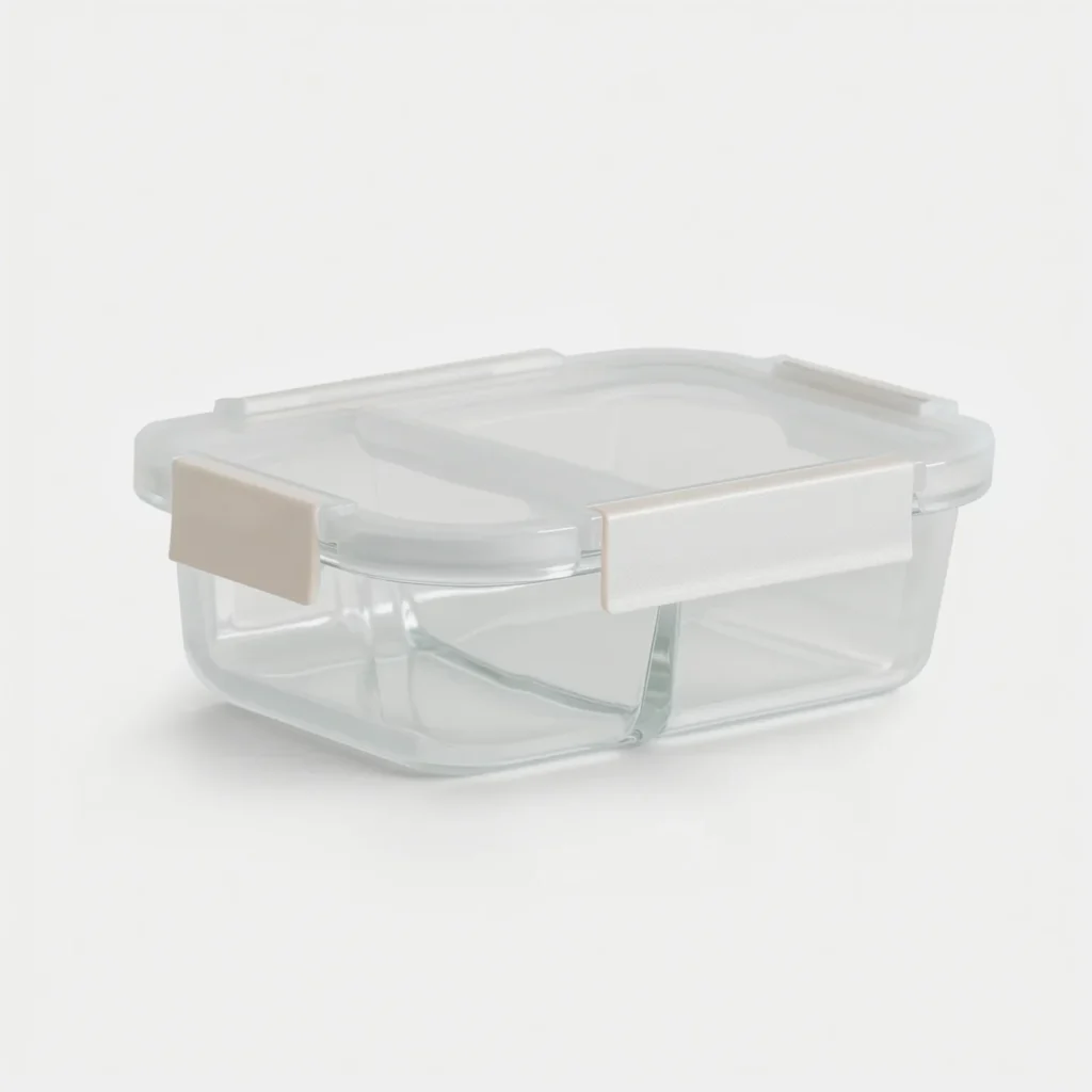 Genicook Divided Glass Container