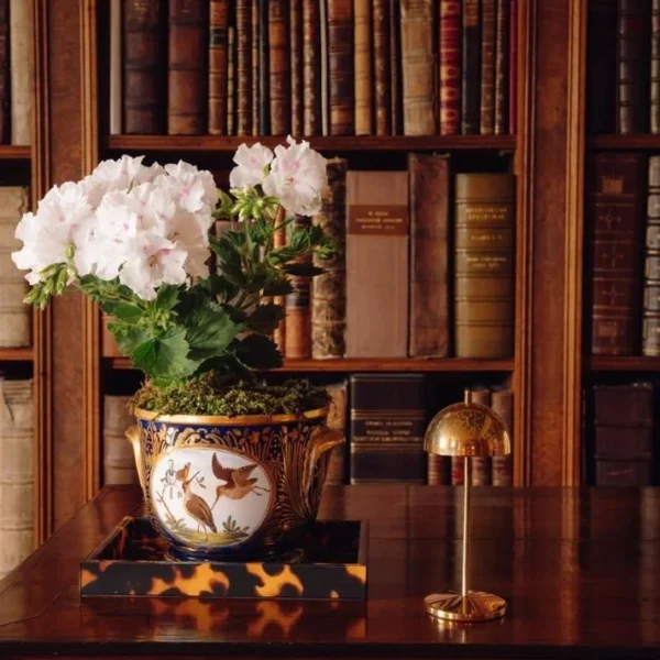 Addison Ross Faux Tortoiseshell Small Lacquered Serving Tray