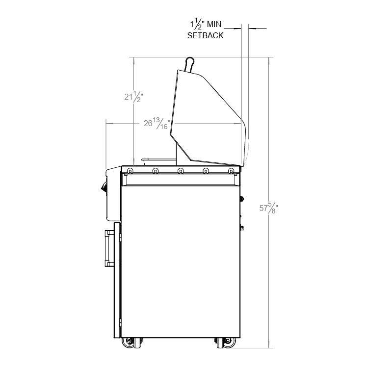 Alfresco 30” Sear Zone Grill with Cart (Natural Gas)