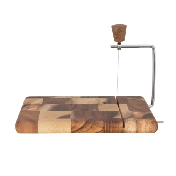 Bloomingville Suar Wood and Stainless-Steel Cheese Slicer2