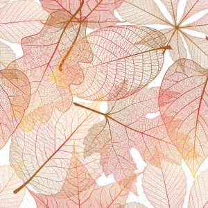 Boston International Transparent Leaves Lunch Napkins