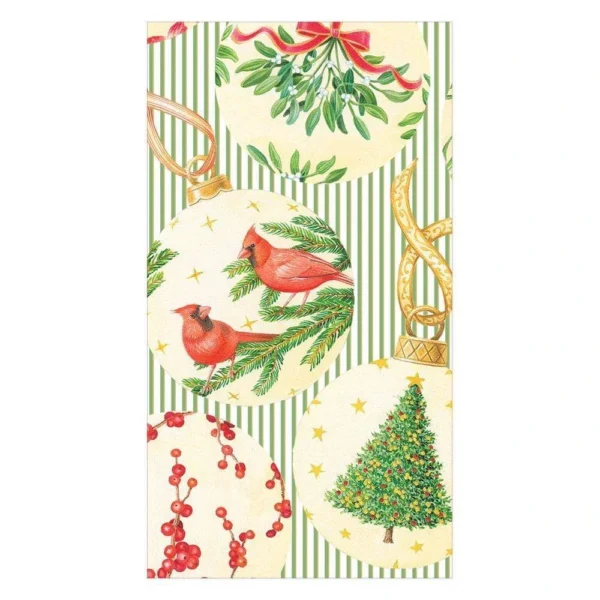 Caspari Botanical Ornaments Paper Guest Towel Napkins