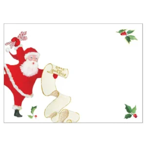 Caspari Dancing Santas Self-Adhesive Labels