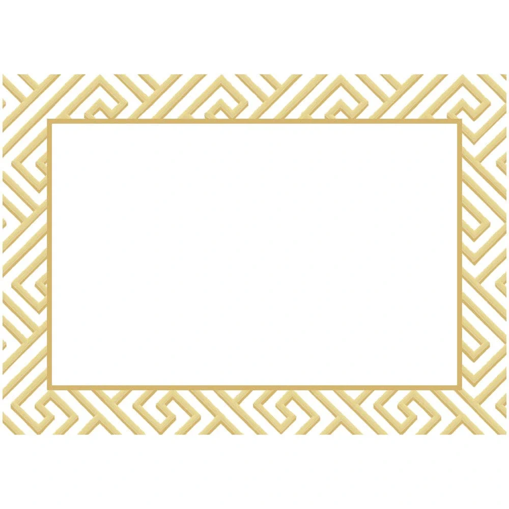 Caspari Gold Fretwork Adhesive Label