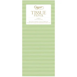 Caspari Mini Stripe Green Tissue Pack