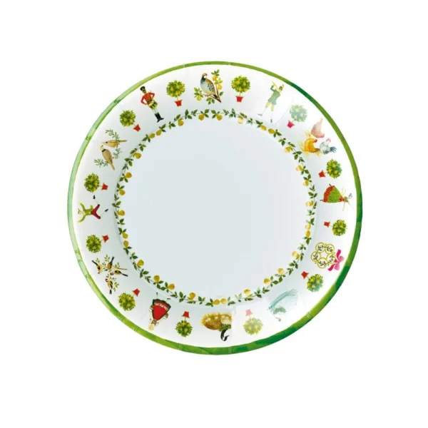 Caspari On The Twelfth Day Paper Salad & Dessert Plates