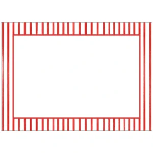 Caspari Pinstripes Red Adhesive Labels
