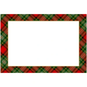 Caspari Tartan Red Foil Place Cards