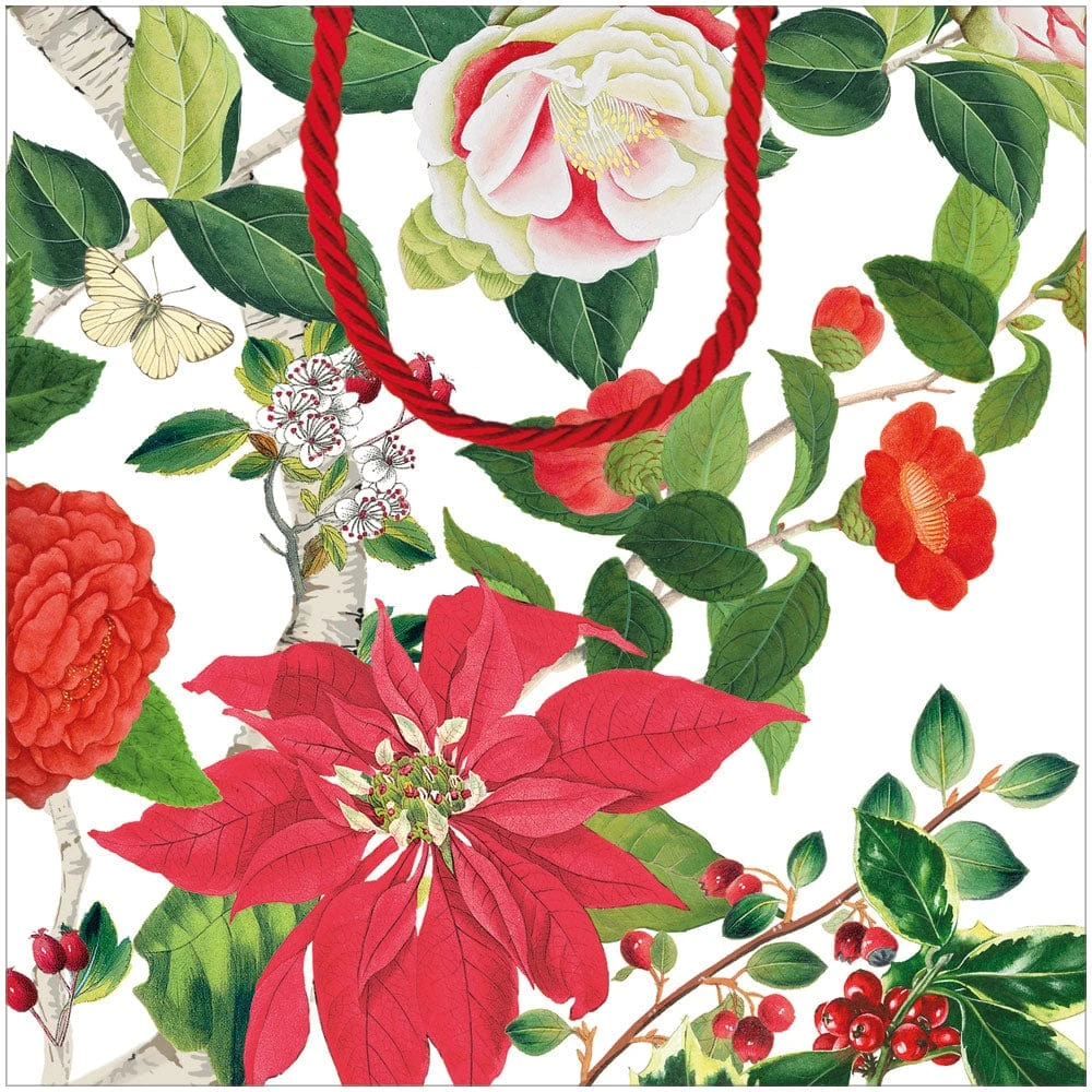 Caspari Christmas Chinoiserie Small Gift Bag