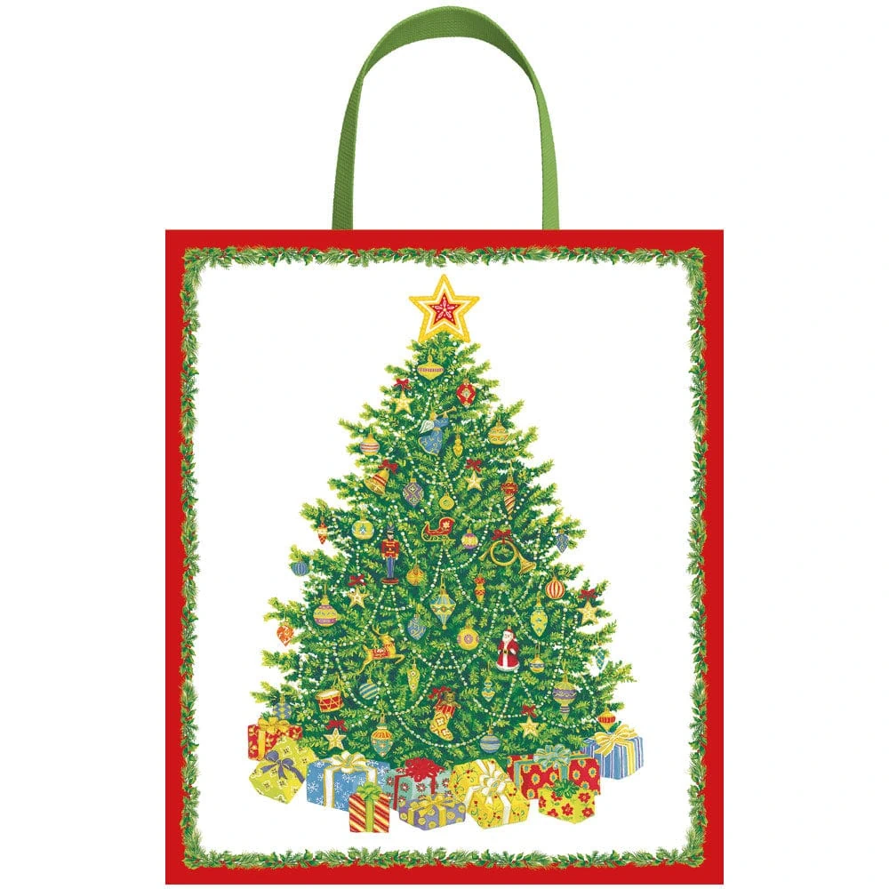 Caspari Christmas Tree Large Gift Bag