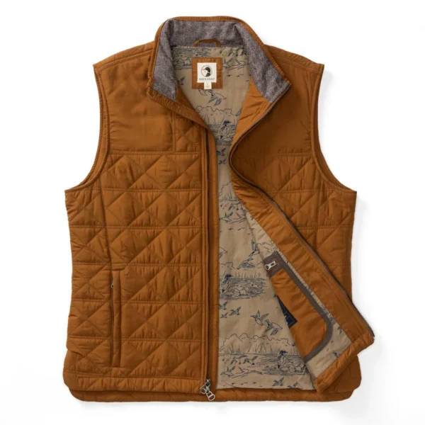 Duck Head Fremont Sport Performance Quilted Vest - Dark Amber