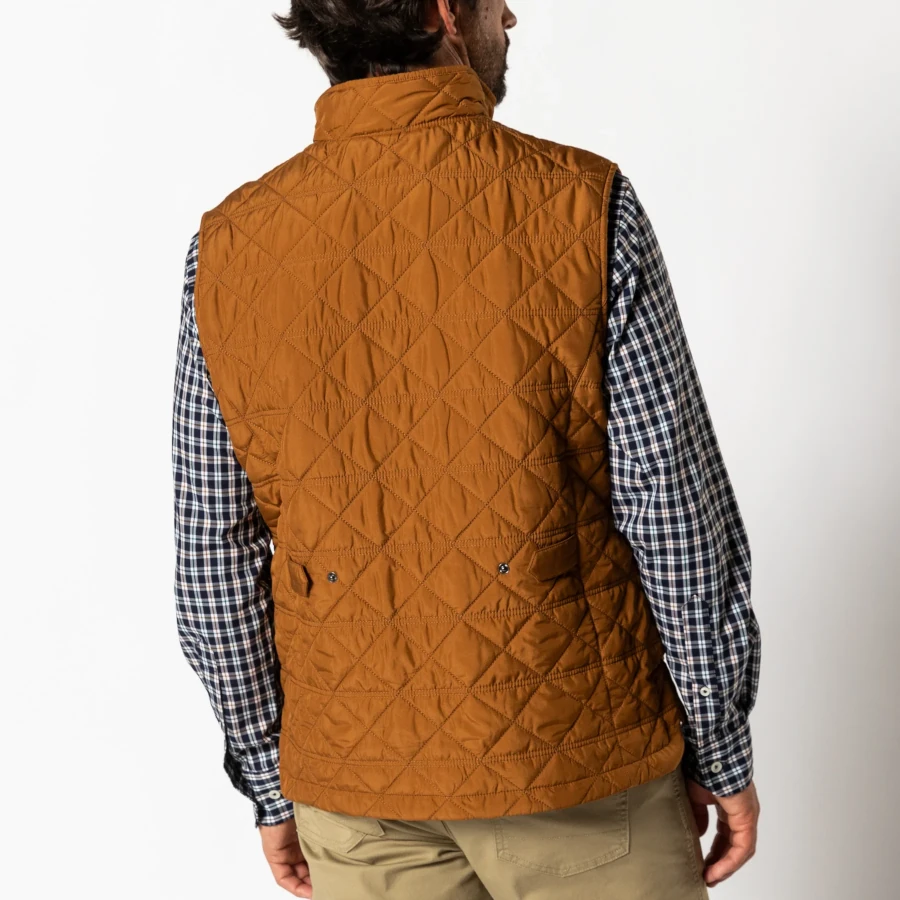 Duck Head Fremont Sport Performance Quilted Vest - Dark Amber