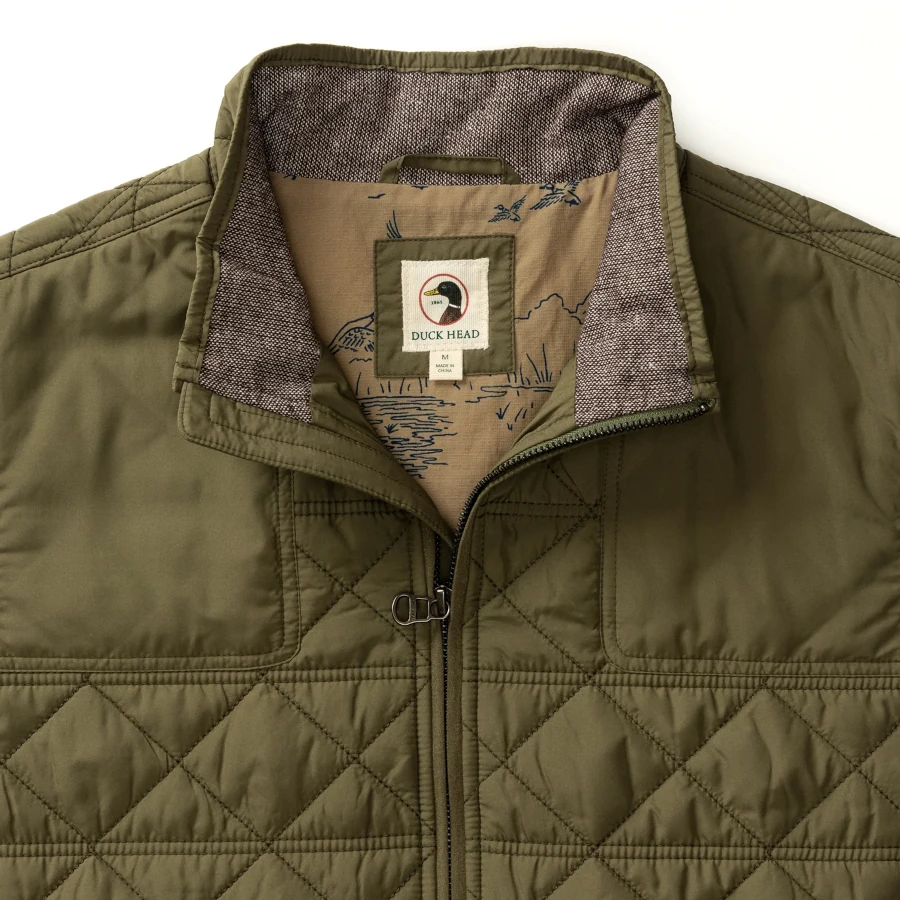Duck Head Fremont Sport Performance Quilted Vest - Olive