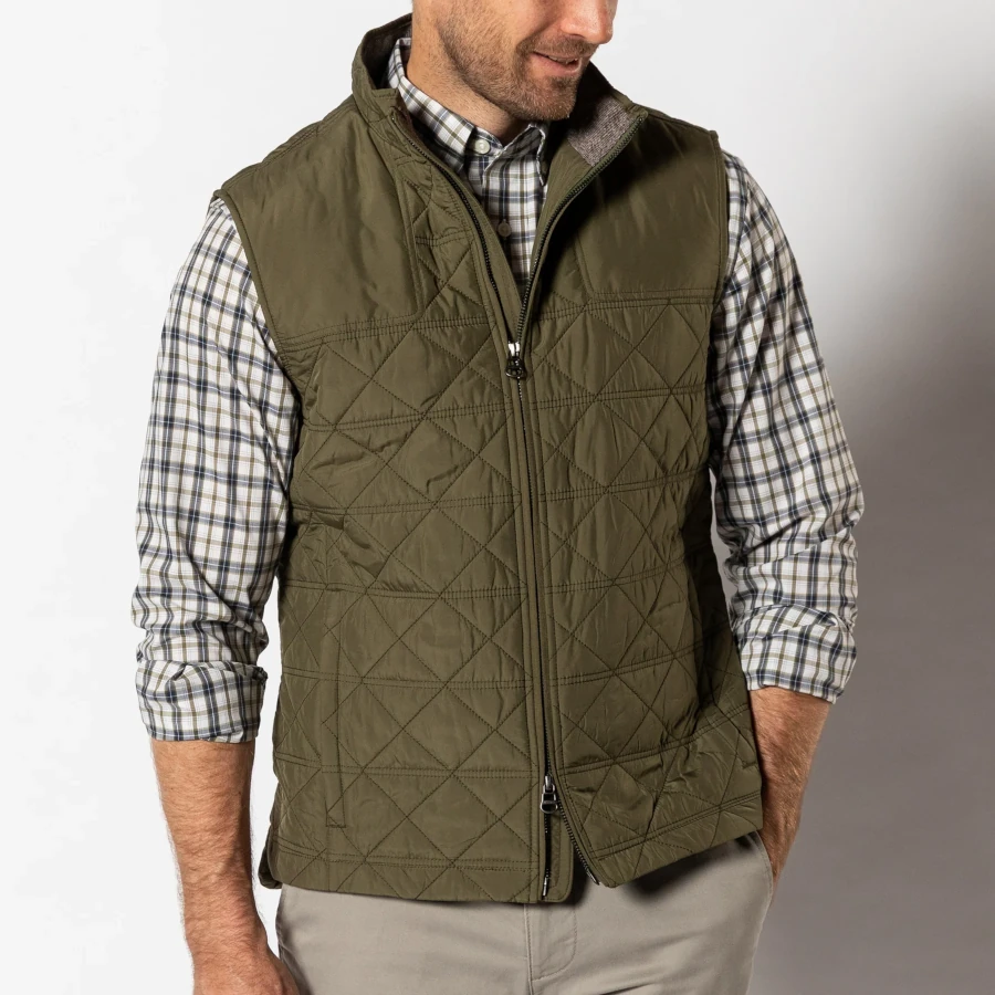 Duck Head Fremont Sport Performance Quilted Vest - Olive