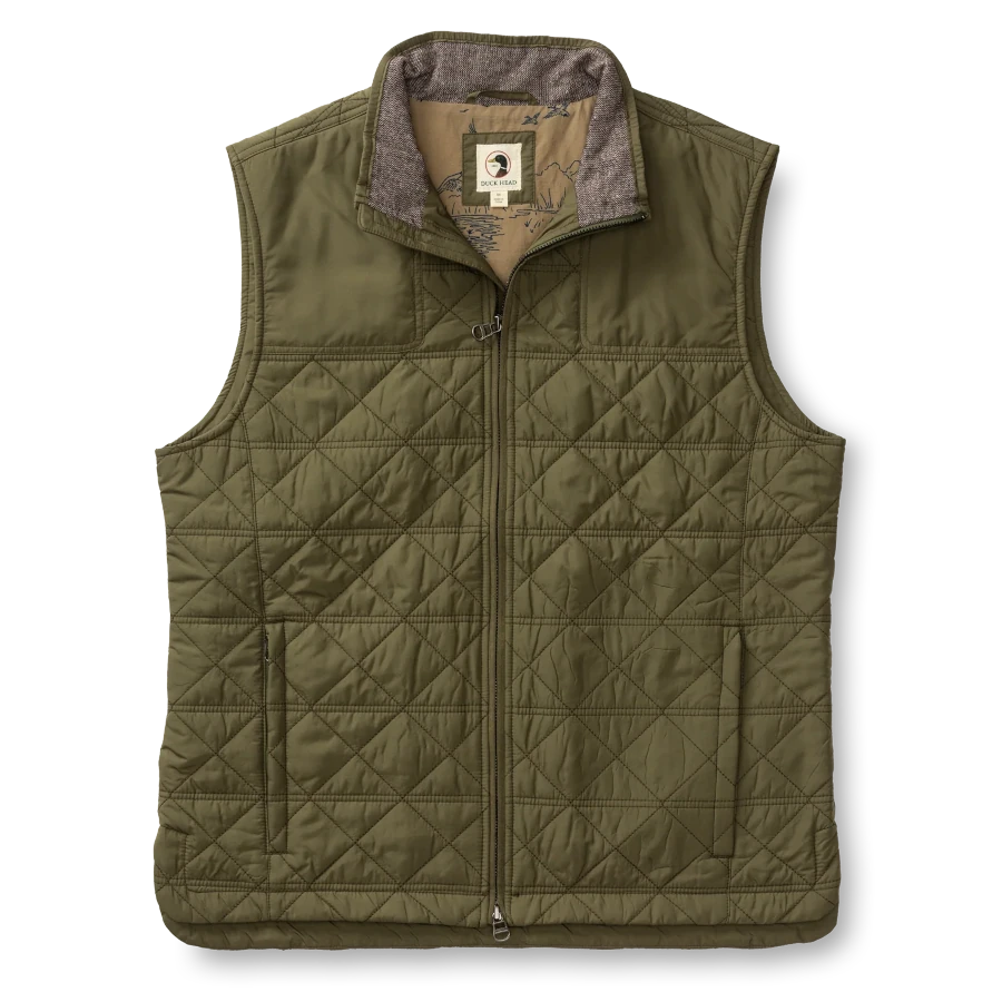 Duck Head Fremont Sport Performance Quilted Vest - Olive