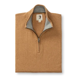 Duck Head Ridley 1/4 Zip Sweater - Camel