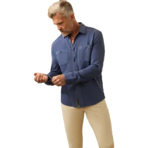 Faherty Field Knit Shirt - Blue Nights