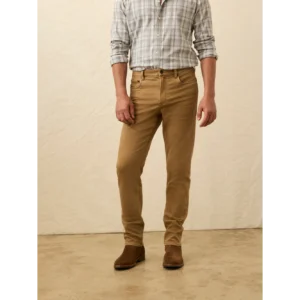 Faherty Stretch Terry 5-Pocket Pant - Elk Brown
