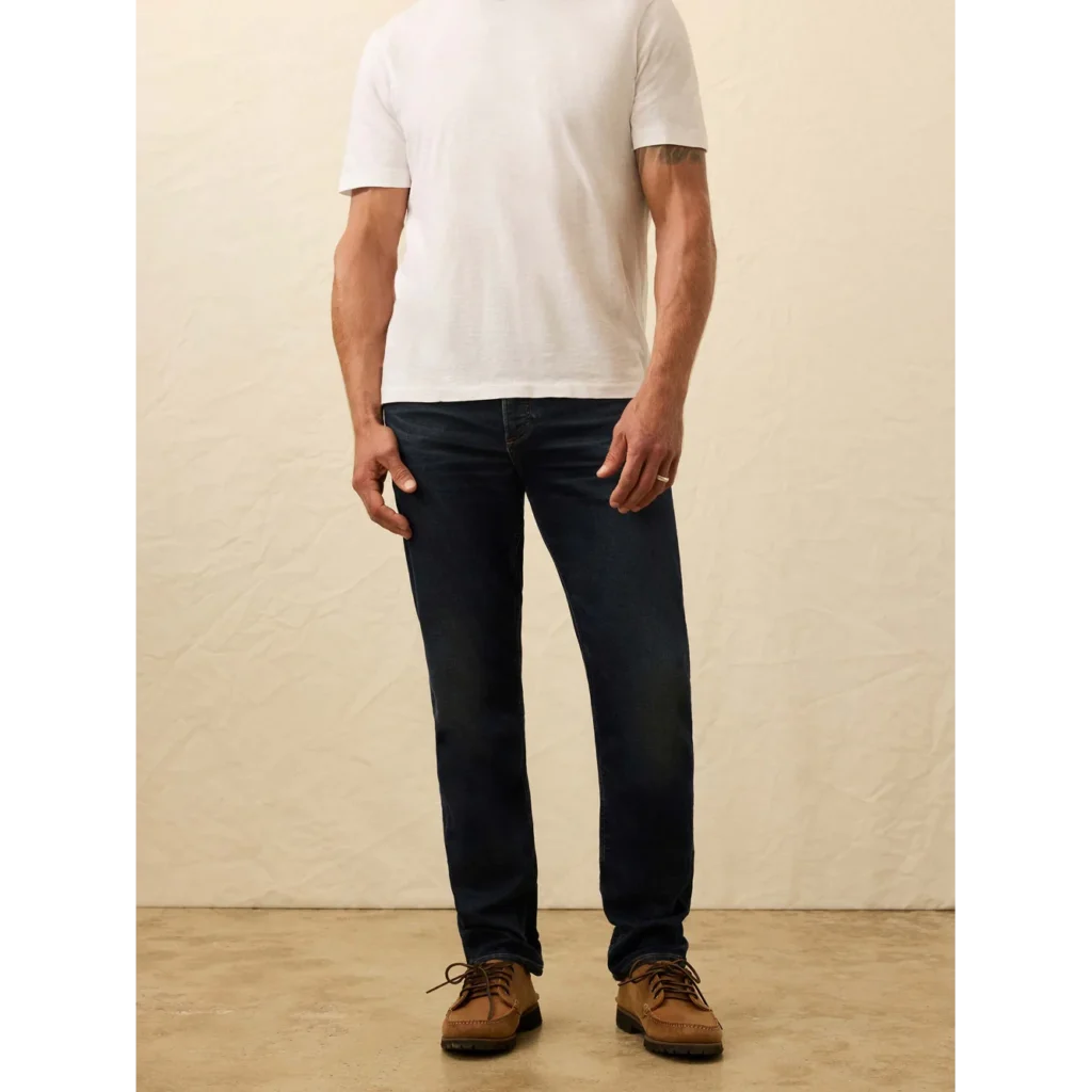 Faherty Stretch Terry Indigo 5-Pocket Pant - Belmar Coast Wash Faherty Stretch Terry Indigo 5-Pocket Pant - Belmar Coast Wash