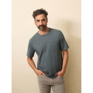 Faherty Sunwashed Pocket Tee - Rough Waters