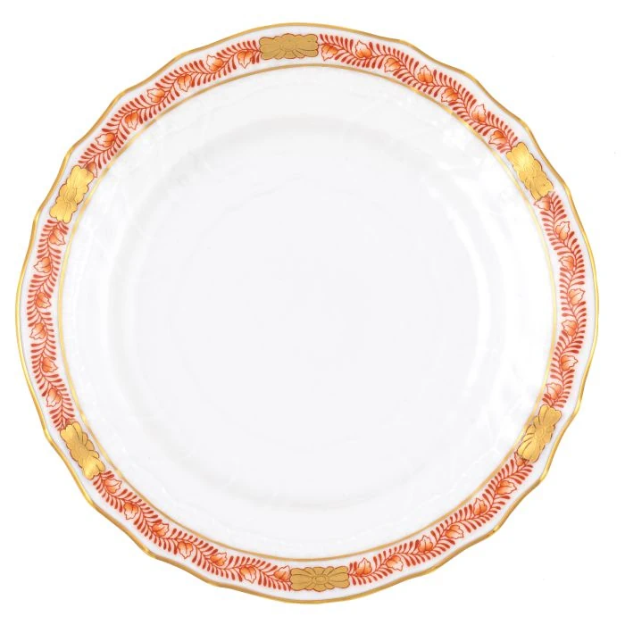 Herend Chinese Bouquet Garland Rust Bread Plate