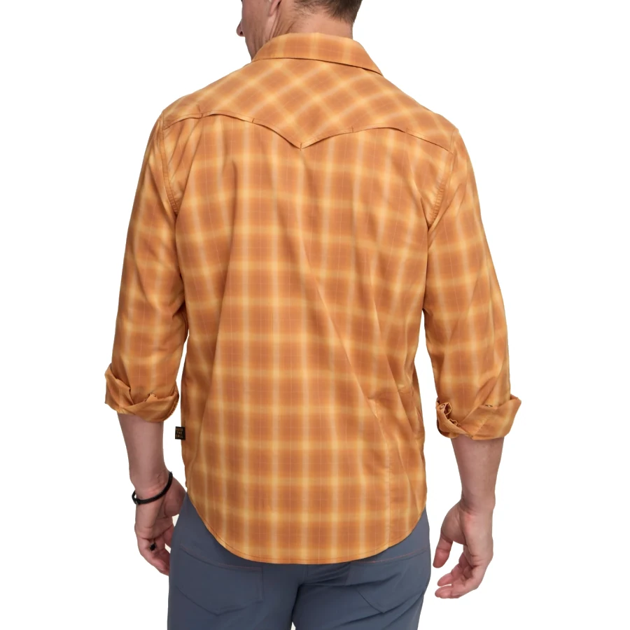 Howler Bros H Bar B Tech Long-sleeved Shirt - Kent Plaid: Foliage