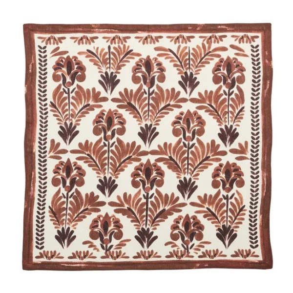Kim Seybert Botanica Napkin in Ivory & Brown