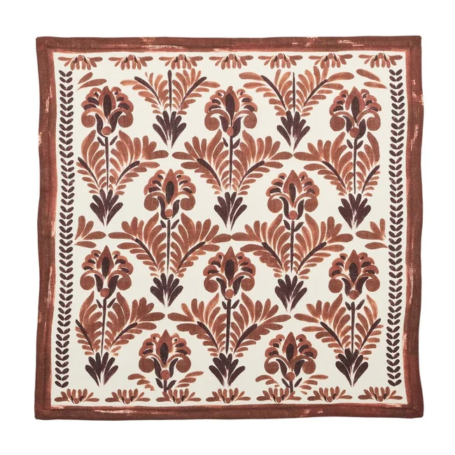 Kim Seybert Botanica Napkin in Ivory & Brown