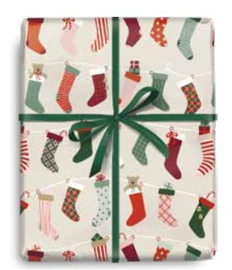 Traditional Stockings Gift Wrapping Paper