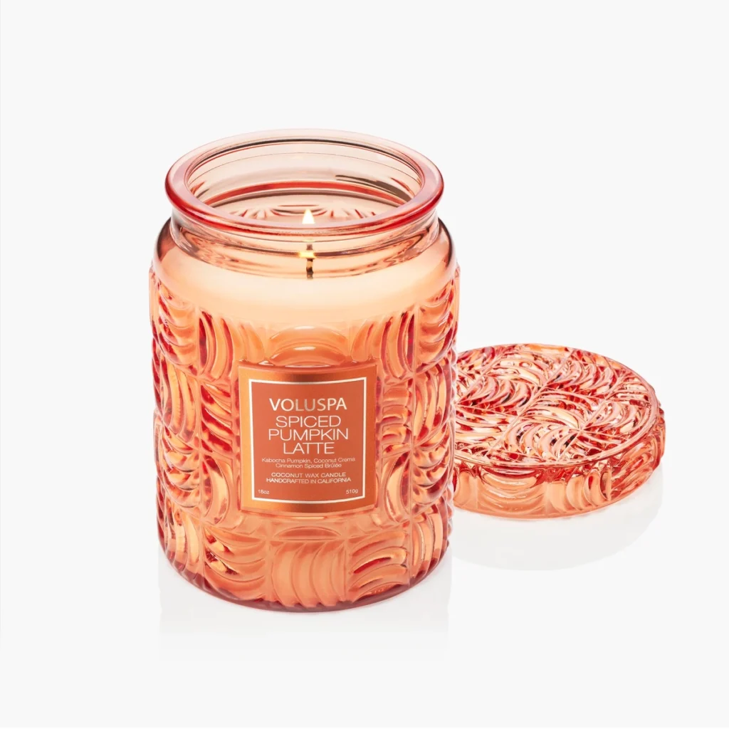 Voluspa Spiced Pumpkin Latte Large Jar Candle2