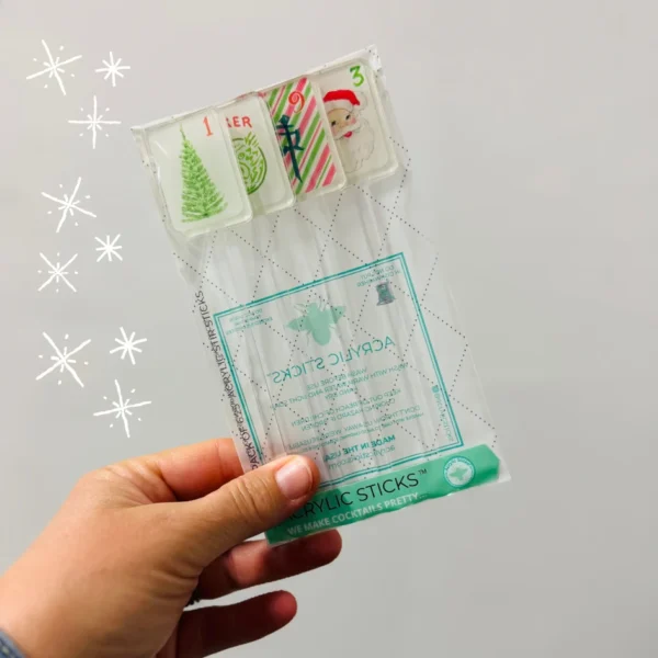 Xmas Mahjong Acrylic Stir Sticks Combo