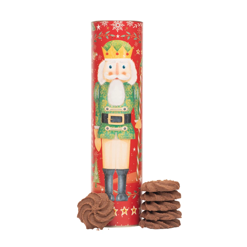 Farmhouse Biscuits Christmas Nutcracker Chocolate Giant Tube