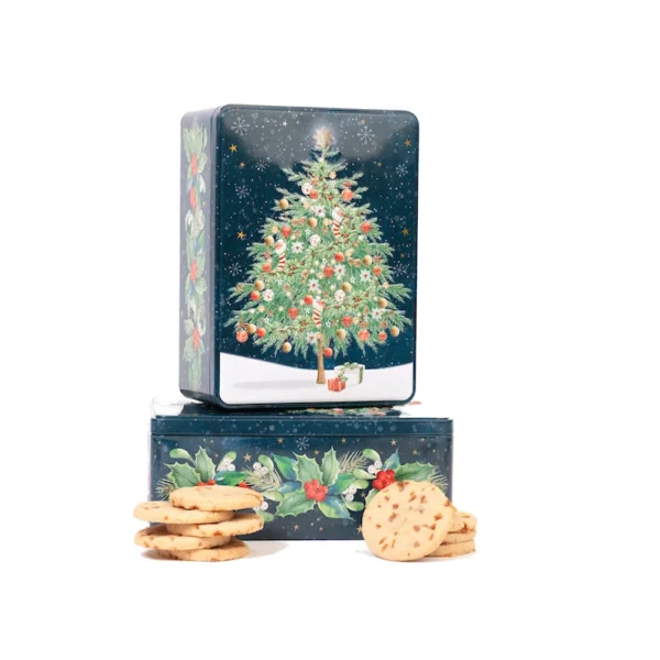 Farmhouse Biscuits Christmas Tree Rectangle Tin