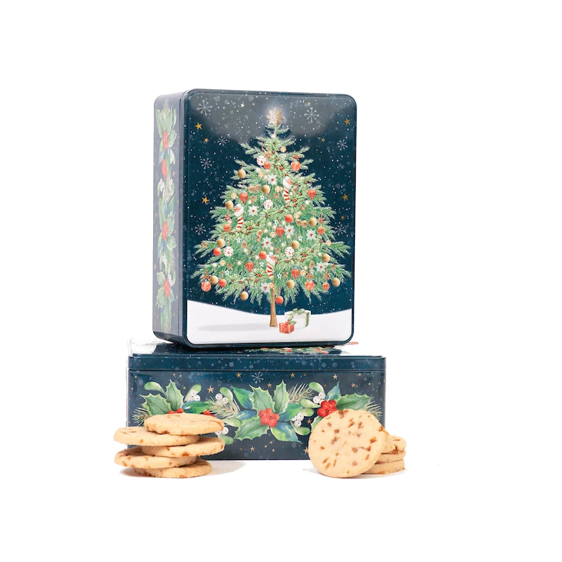 Farmhouse Biscuits Christmas Tree Rectangle Tin