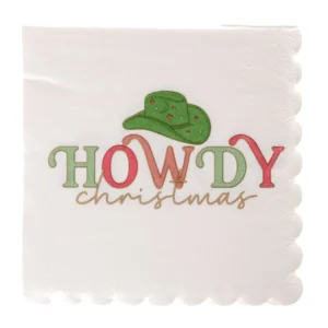 Graphique Howdy Christmas Holiday Cocktail Napkins