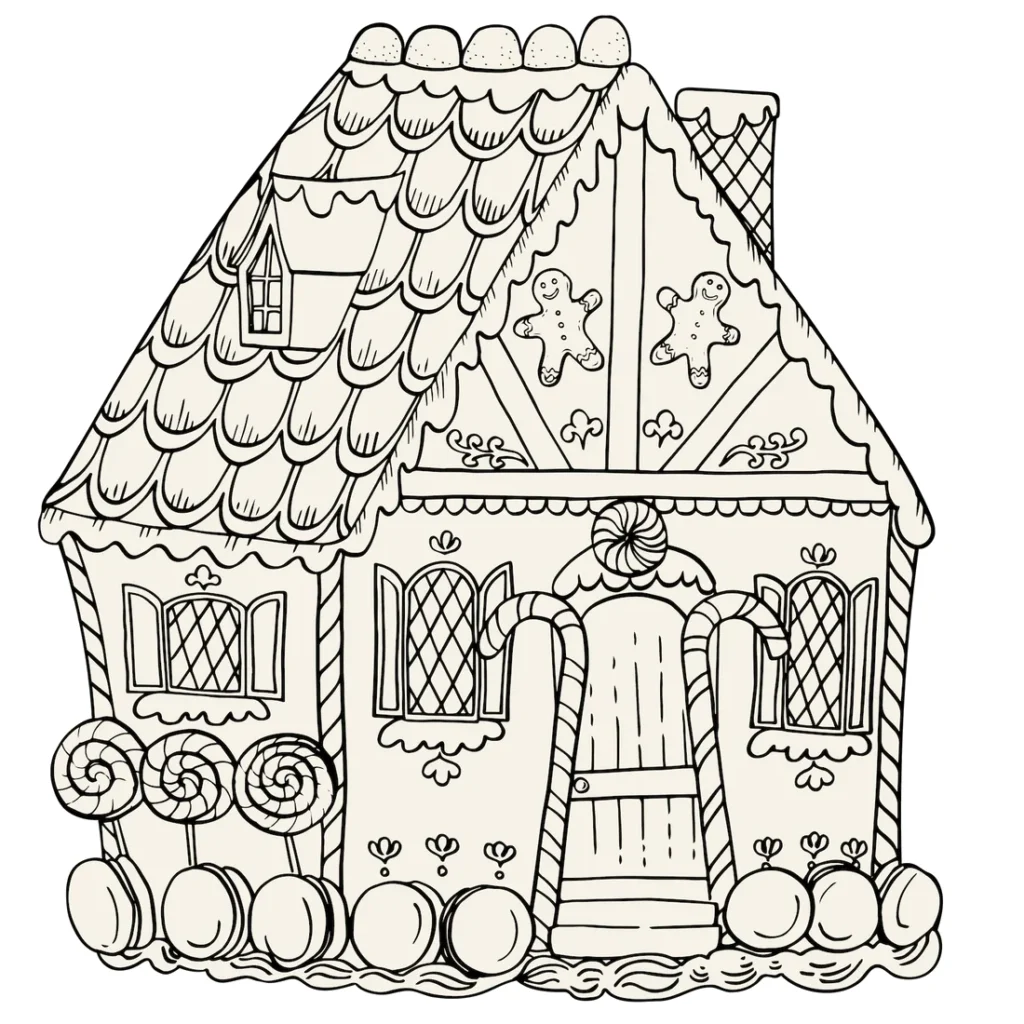 Hester & Cook Die-cut Gingerbread House Coloring Placemat Hester & Cook Die-cut Gingerbread House Coloring Placemat