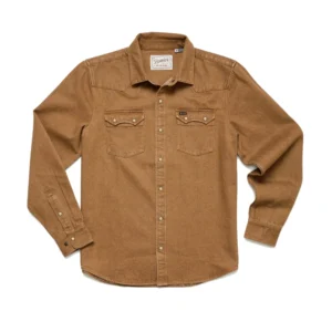 Howler Bros Dust Up Denim Snapshirt - Owens Oaker Wash