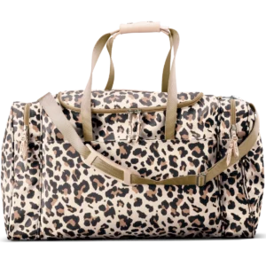 Jon Hart Large Square Duffel – Leopard