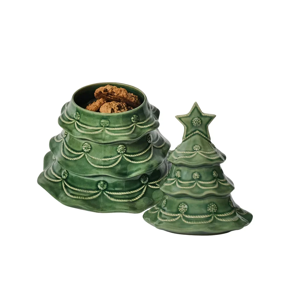 Juliska Berry & Thread Christmas Tree Cookie Jar - Basil