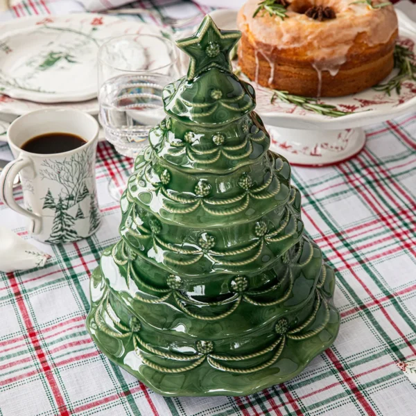 Juliska Berry & Thread Christmas Tree Cookie Jar - Basil