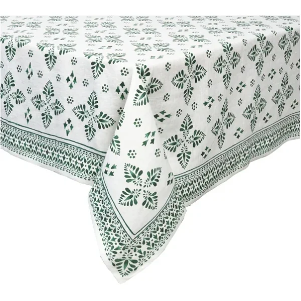 Juliska Iberian Border 60" x 120" Tablecloth - Evergreen