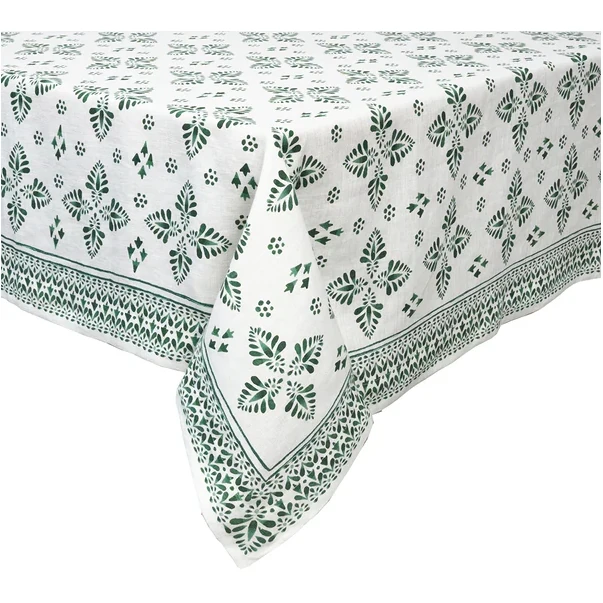 Juliska Iberian Border 60" x 120" Tablecloth - Evergreen