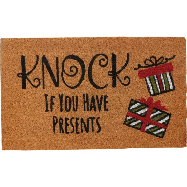 Knock If You Have Presents Doormat