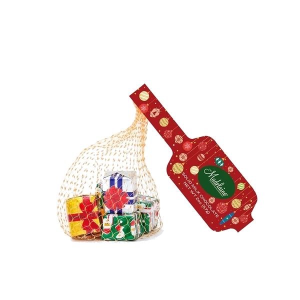 Madelaine Chocolate 2 oz. Christmas Present Mesh Bag